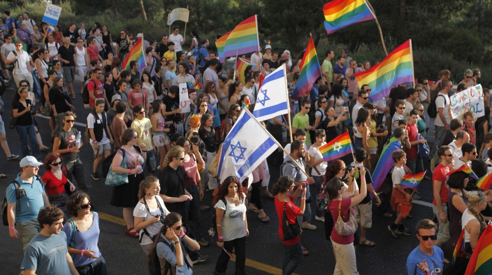 Gay pride in Jerusalem. Photo by Miriam Alster/FLASh90
