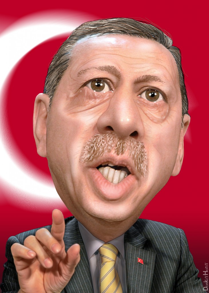 Erdogan. Illustration: DonkeyHotey/Flickr