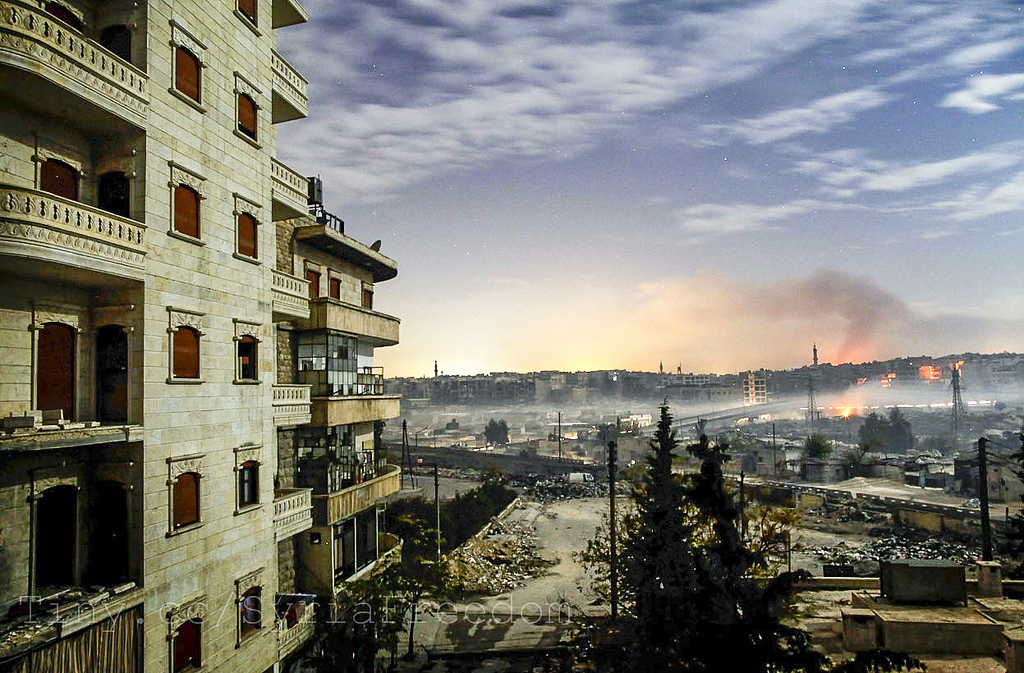 Smoke rises over Aleppo, December 2012. Photo: Javier Manzano/AFP/Getty/flickr