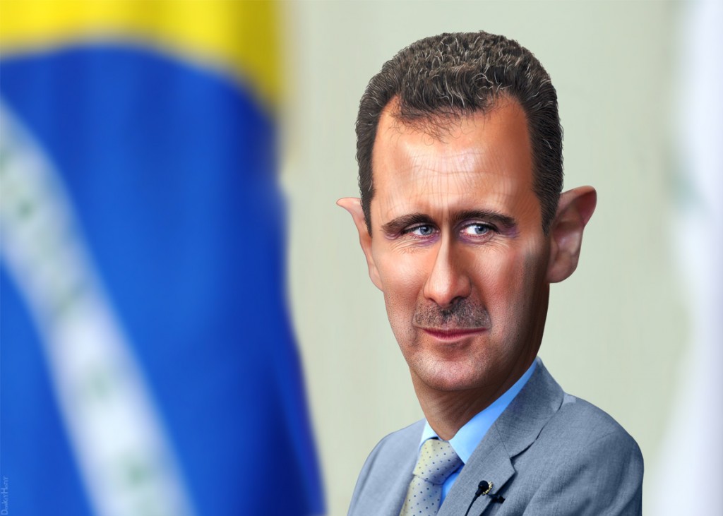 Syrian President Bashar Assad. Illustration: donkeyhotey/flickr