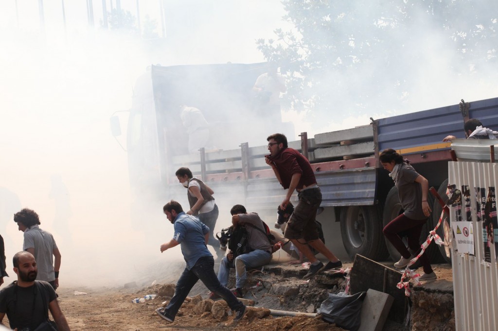 Turkish tear gas in Gezi park, May 2013. Will Olympic-sized spending make things worse? Photo: homeros / 123rf
