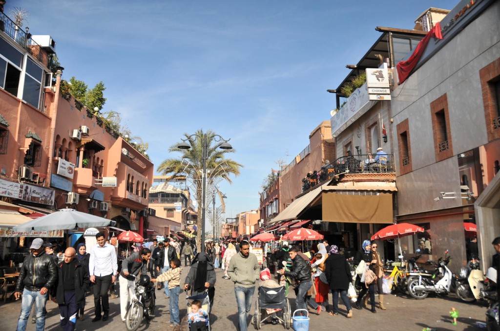 Downtown Marrakech. Photo: Michael J. Totten