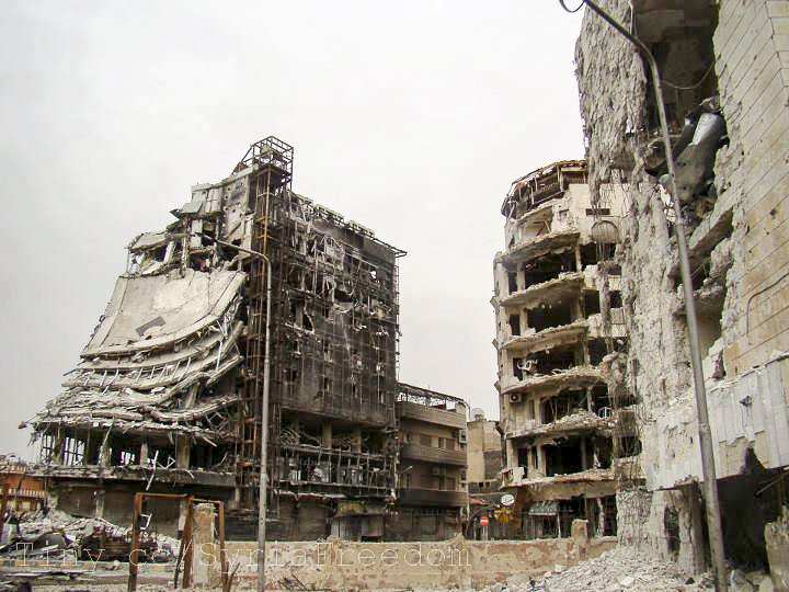 Destruction of Homs, Syria. Israel's most fearsome Arab enemy tears itself apart. Photo: Freedom House / flickr