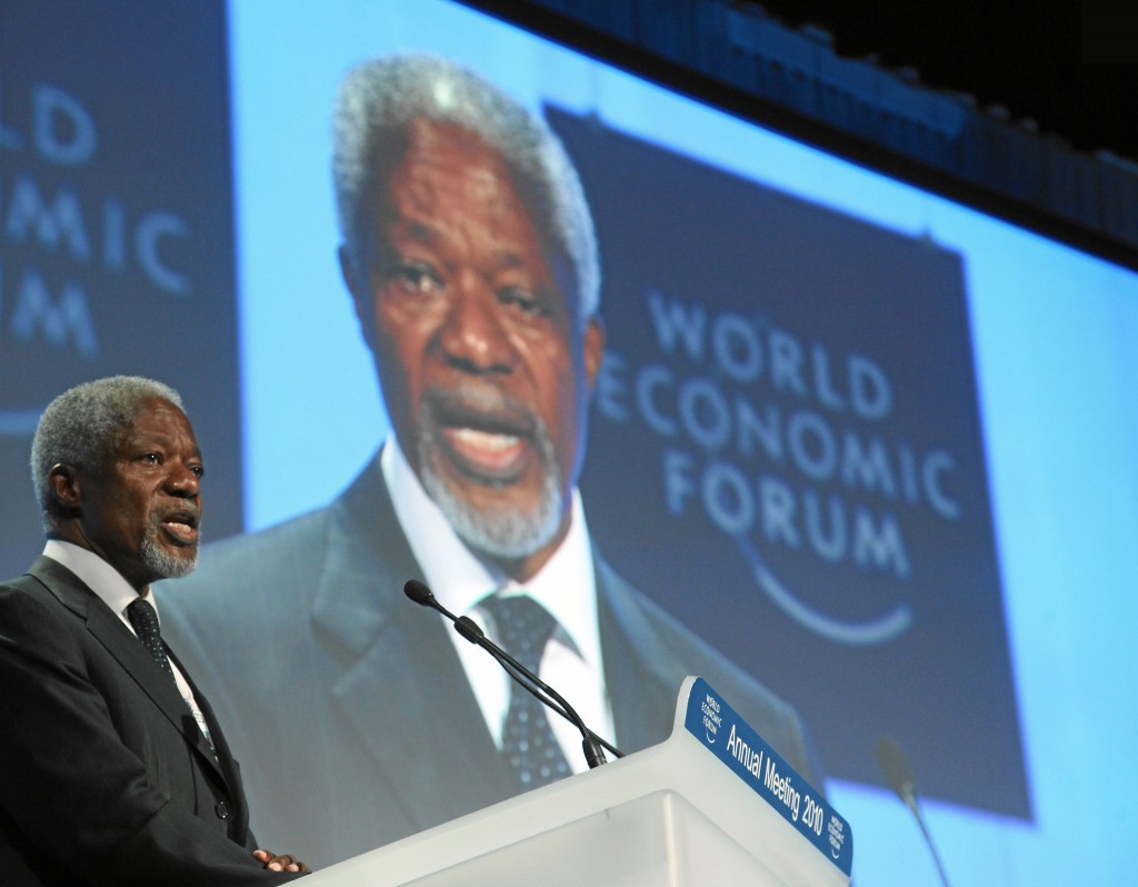 "Can Israel be right and the whole world wrong?" Kofi Annan. Photo: World Economic Forum