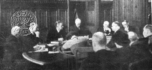 Jabotinsky testifying before the Peel Commission. Photo courtesy of the Jabotinsky Institute.