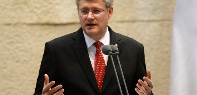 Canadian Prime Minister addressing the Knesset today. Photo: Sean Kilpatrick/The Canadian Press