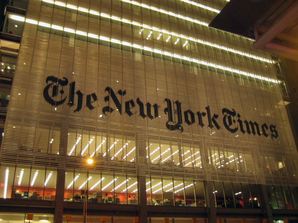The offices of the New York Times. Photo: Adam Kinney / flickr