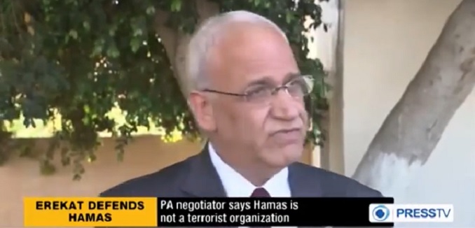 Erekat embraces Hamas