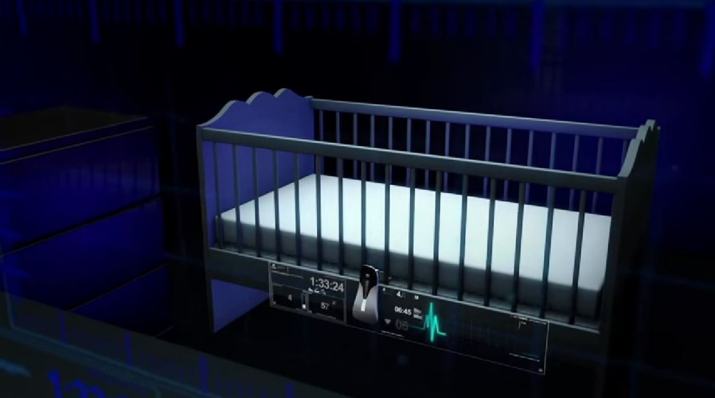 A rendering of the BabySense monitor, which measures an infant’s movements during the night to prevent Sudden Infant Death Syndrome. Photo: BabySense Breathing Monitor / YouTube