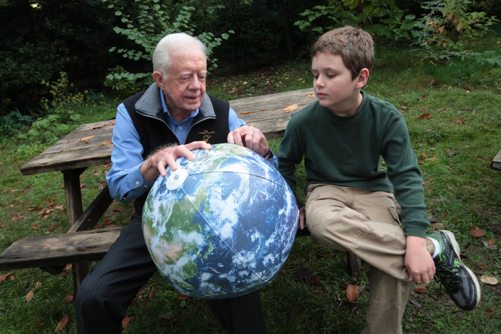 Jimmy Carter with his ten-year-old grandson. Photo: The Elders / flickr