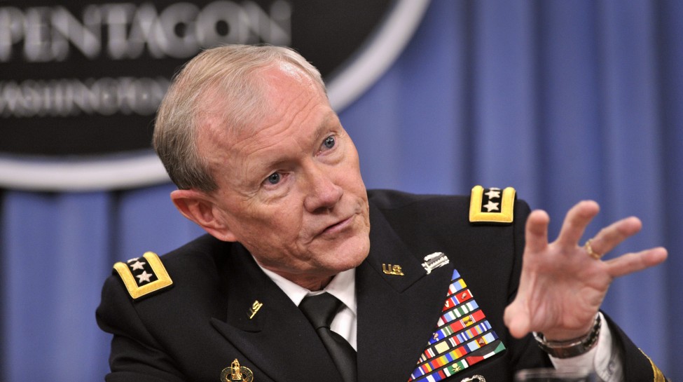 Chairman of the Joint Chiefs of Staff Gen. Martin E. Dempsey answers a question at a press conference in the Pentagon, May 10, 2012. Photo: Glenn Fawcett / Department of Defense / Wikimedia