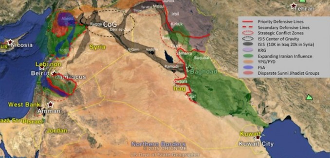 iiran iraq map