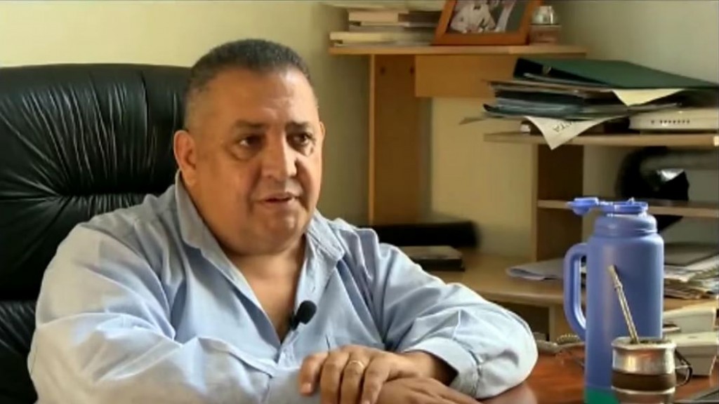 Luis D’Elia is interviewed about the accusations made by Alberto Nisman. Photo: Franco Pereira / YouTube