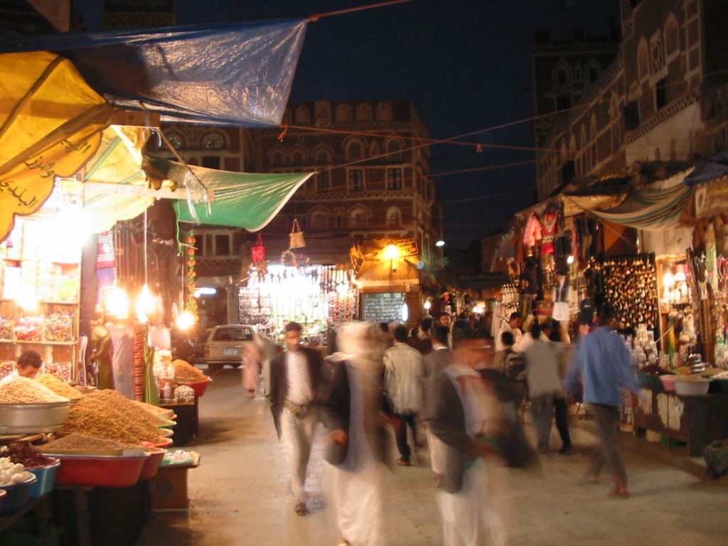 A market in Sana'a, Yemen's capital city. Photo: YXO / flickr