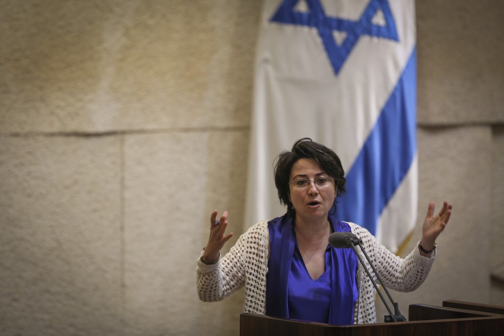 Joint Arab List MK Hanin Zoabi speaks during a Knesset plenary session, May 6, 2015. Photo: Hadas Parush / Flash90