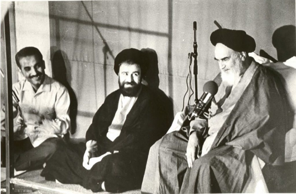 Ayatollah Ruhollah Khomeini speaks.