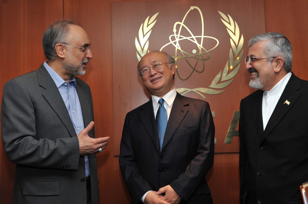 Ali Akbar Salehi, meets with IAEA Director-General Yukiya Amano at the IAEA’s headquarters in Vienna. Photo: Dean Calma / IAEA / flickr