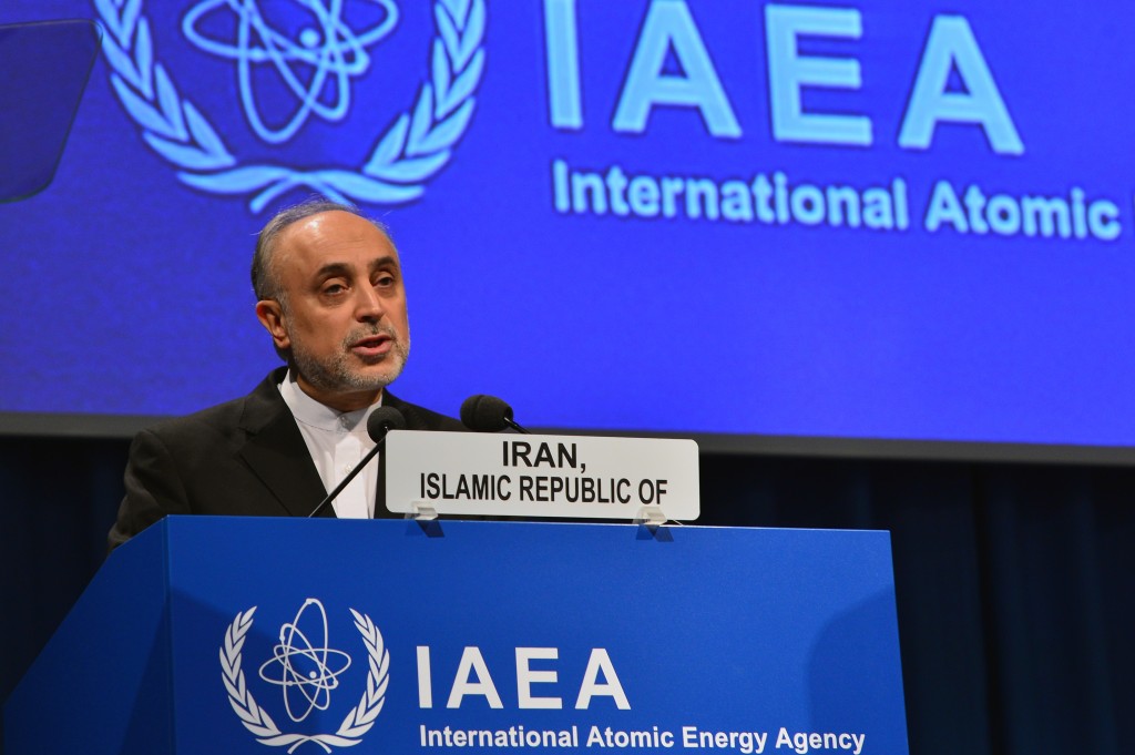 Ali Akbar Salehi, president of the Atomic Energy Organization of Iran, speaks at the International Atomic Energy Agency General Conference, September 16, 2013. Photo: Dean Calma / IAEA / flickr