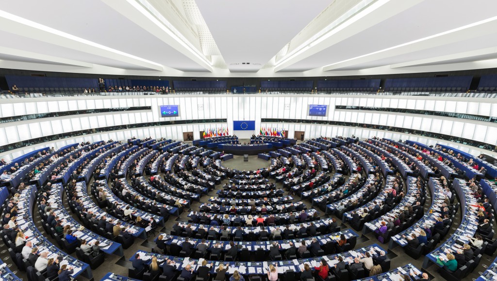 The European Parliament chamber in Strasbourg. Photo: David Iliff / Wikimedia