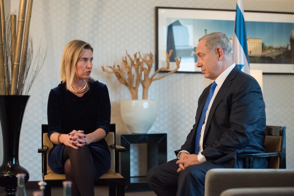EU High Representative Federica Mogherini meets with Israeli Prime Minister Benjamin Netanyahu in Berlin, October 22, 2015. Photo: EEAS / flickr