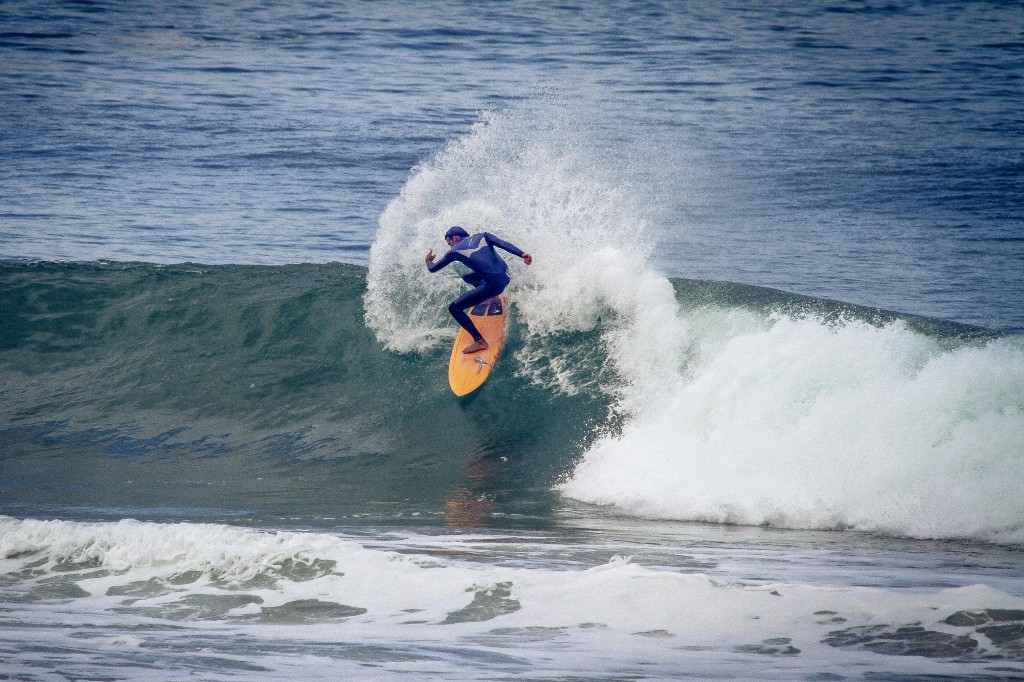 A surfer navigates the waters. Photo: Nadia Gahli