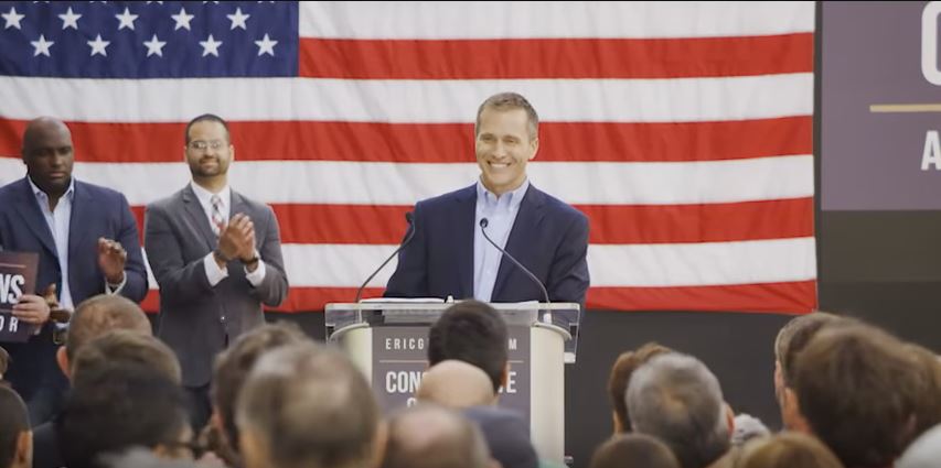 Eric Greitens announces his candidacy for governor of Missouri, September 27, 2015. Photo: Eric Greitens / YouTube