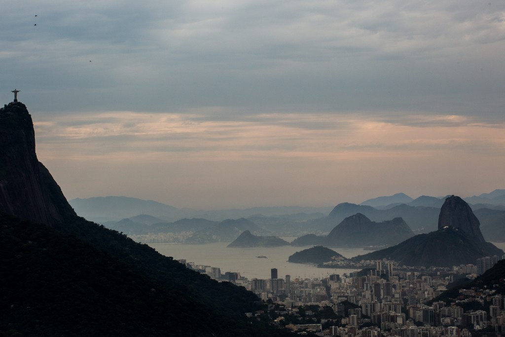 View of Rio de Janeiro. Sugarloaf Mountain is on the right, and the "Christ the Redeemer" statue is on the left. Photo: Nati Shohat / Flash90 