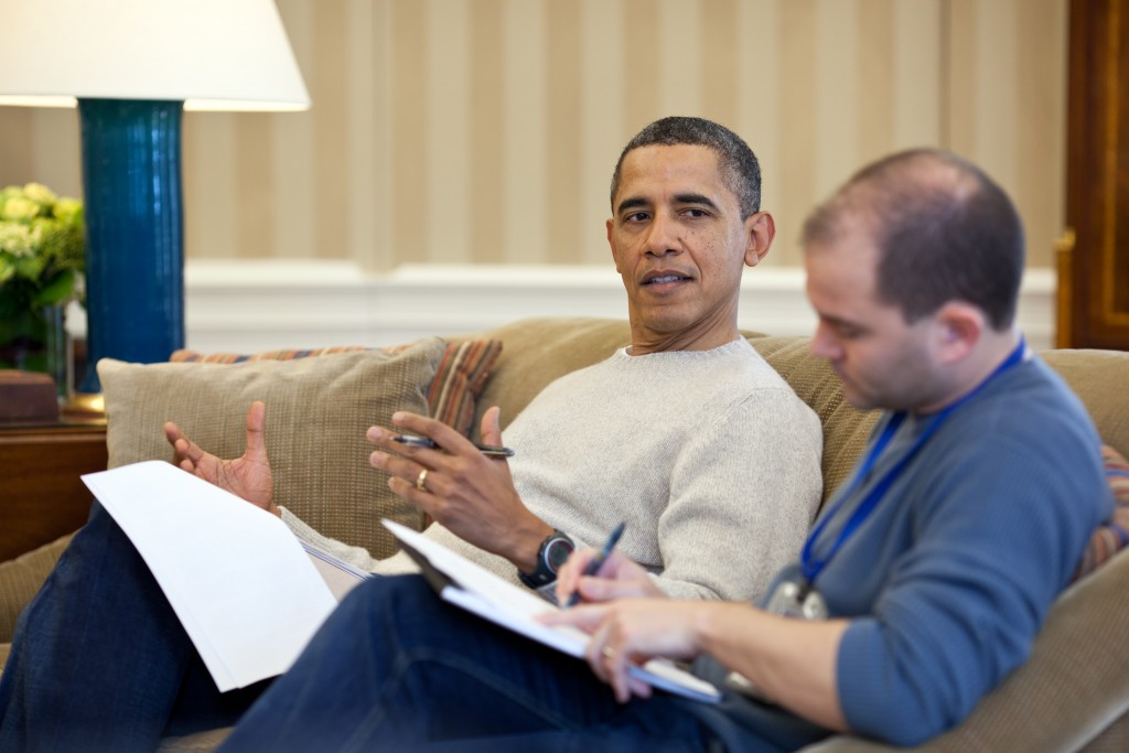 Obama and Rhodes, March 2012. Photo: Pete Souza / White House