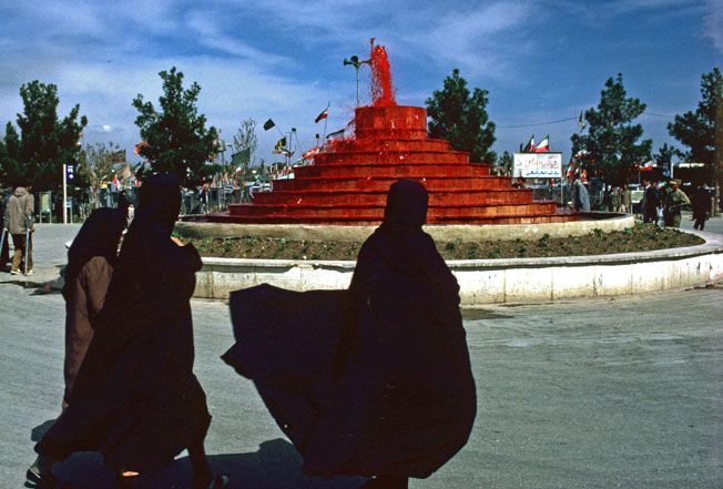 The Blood Fountain in Tehran's Beheshte Zahra cemetery, April 1984. Photo: Arash Golbon