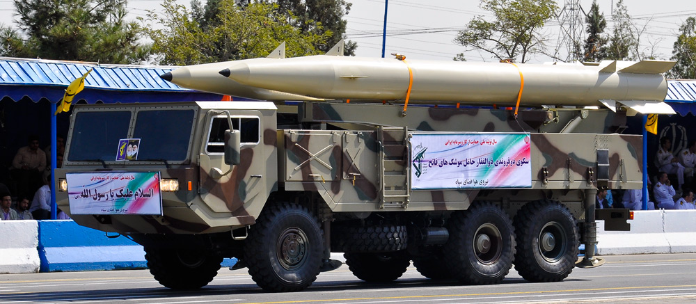 Fateh-110 missiles on parade in Tehran. Photo: Aspahbod / Wikimedia