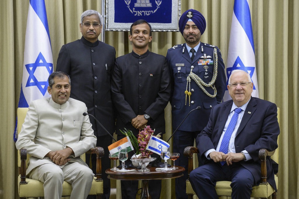 Israeli President Reuven Rivlin meets with incoming Indian ambassador to Israel Pavan Kapoor at the President's residence in Jerusalem, August 3, 2016. Photo: Mark Neyman / GPO / Flash90