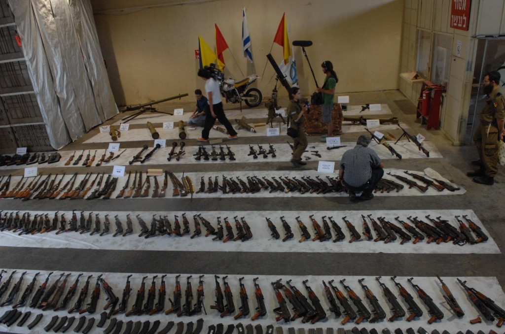 Weaponry captured from Hezbollah during the Second Lebanon War. Photo: Israel Defense Forces