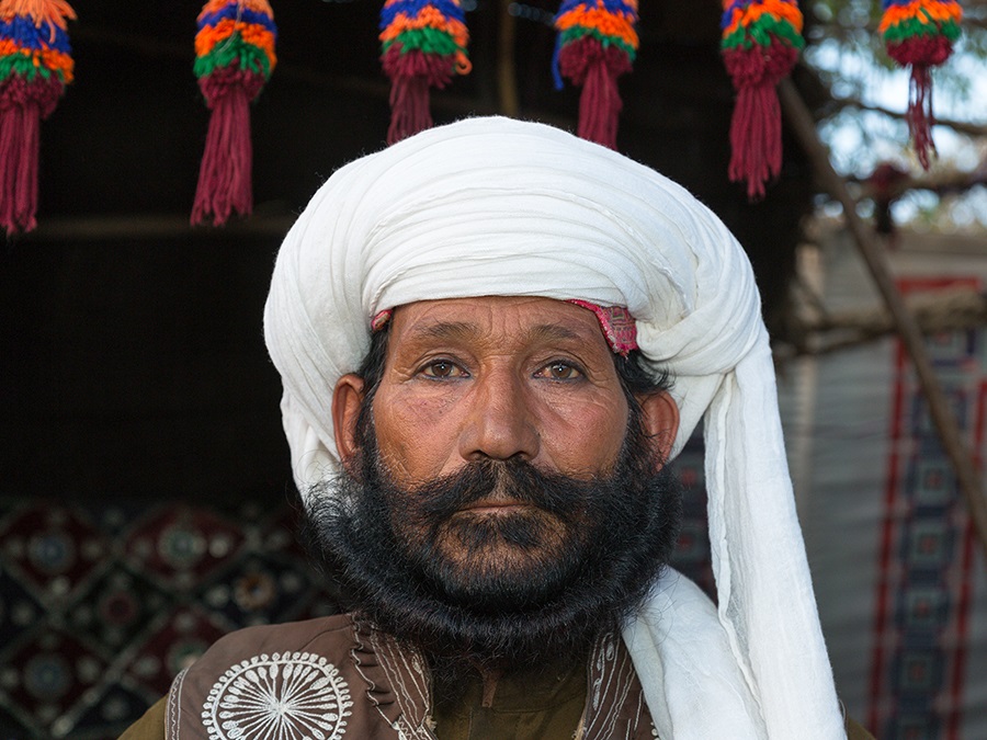A Baloch tribesman in traditional headgear. Photo: Ahmed Sajjad Zaidi / flickr