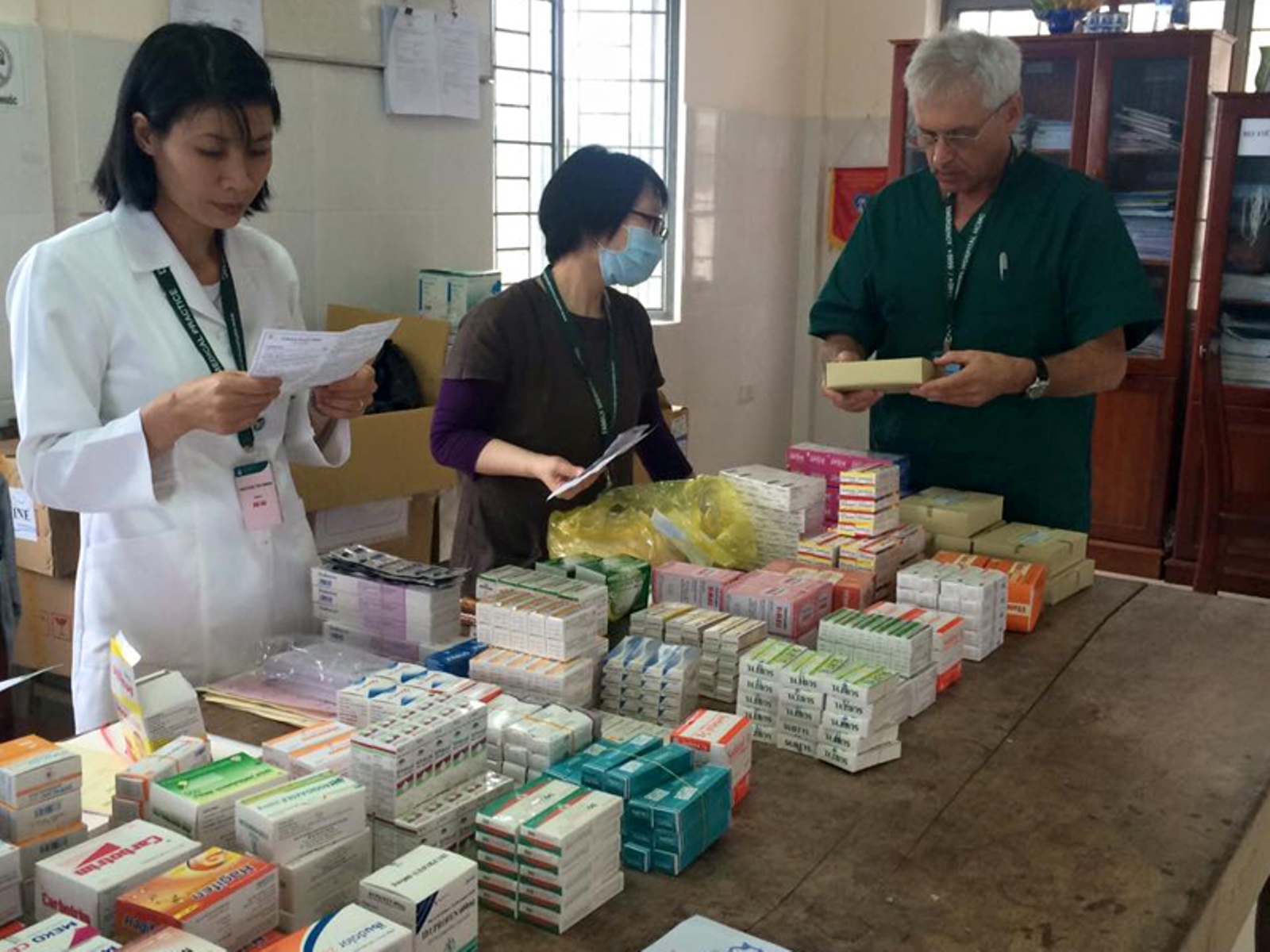 In each place visited during the mission, the embassy and FMP set up medication rooms. Photo courtesy of Israeli Embassy in Vietnam