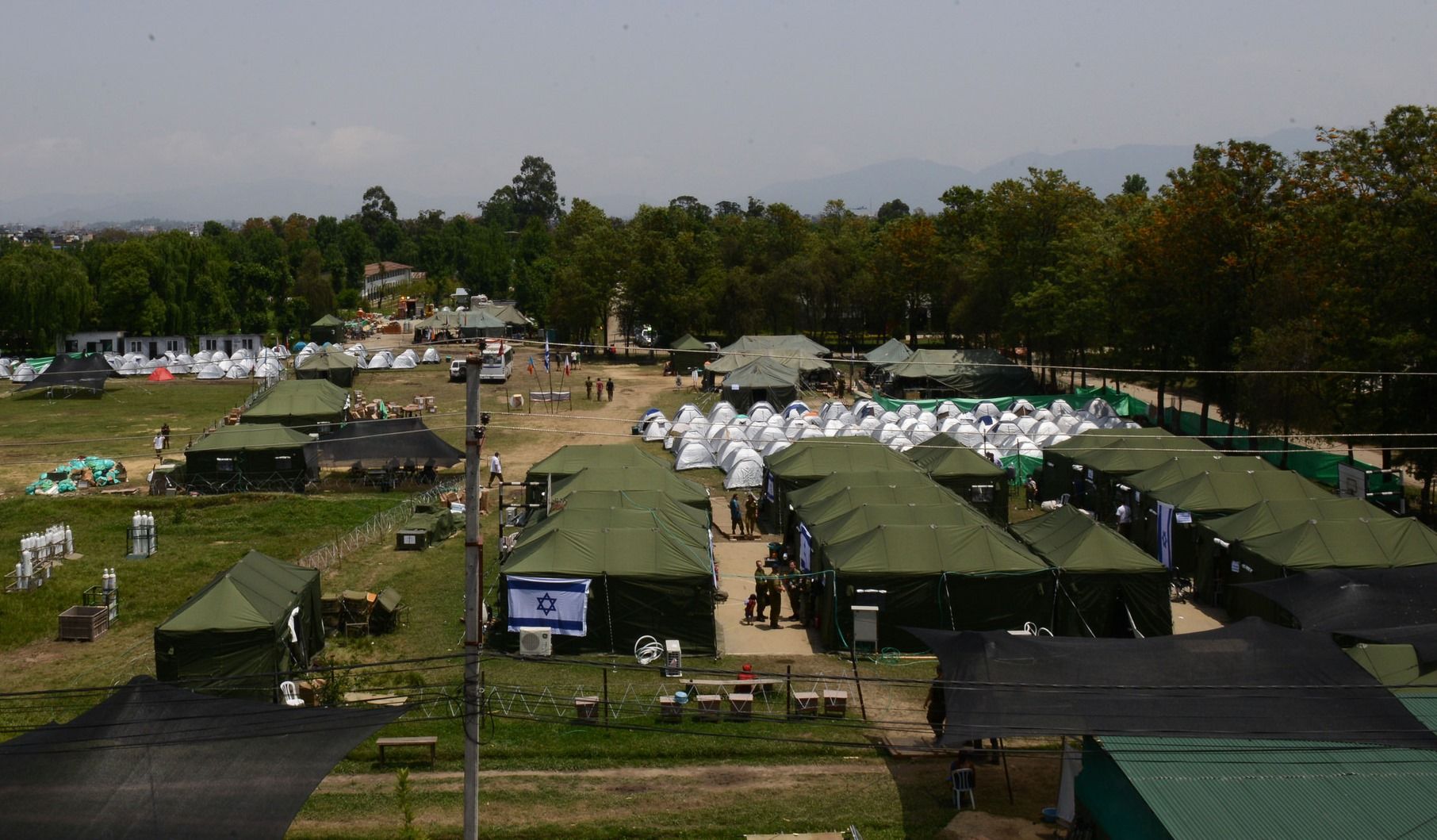 Overview of the IDF emergency field hospital in Nepal. Photo: IDF