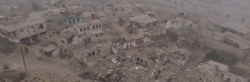 Drone footage of eastern Aleppo, December 2016. Photo: RT / YouTube