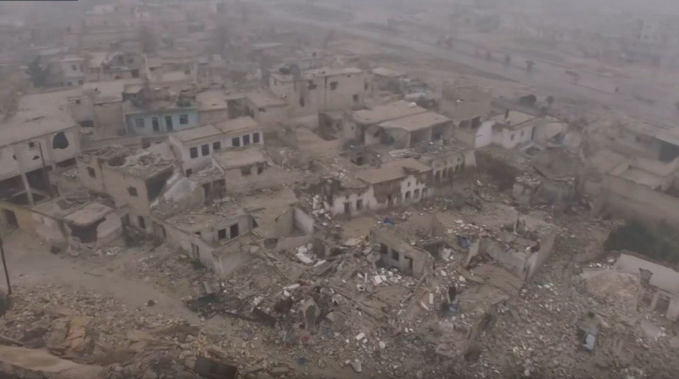 Drone footage of eastern Aleppo, December 2016. Photo: RT / YouTube