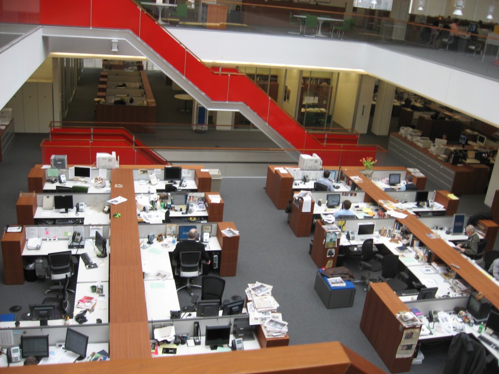 The New York Times newsroom. Photo: Bpaulh / Wikimedia