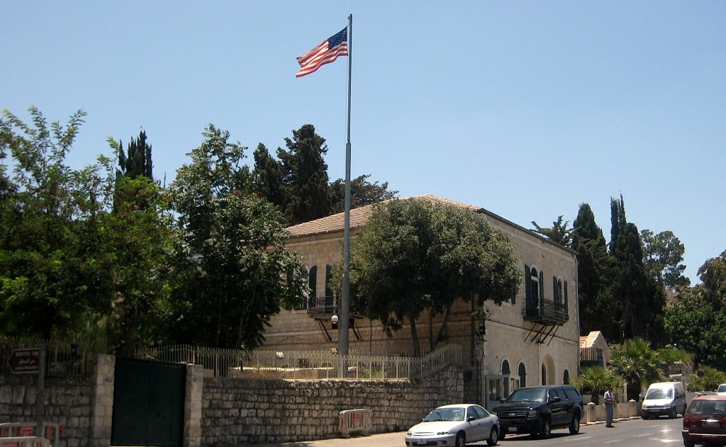 The U.S. Consulate in Jerusalem represents American interests in Jerusalem, the West Bank, and Gaza Strip. Photo: Magister / Wikimedia