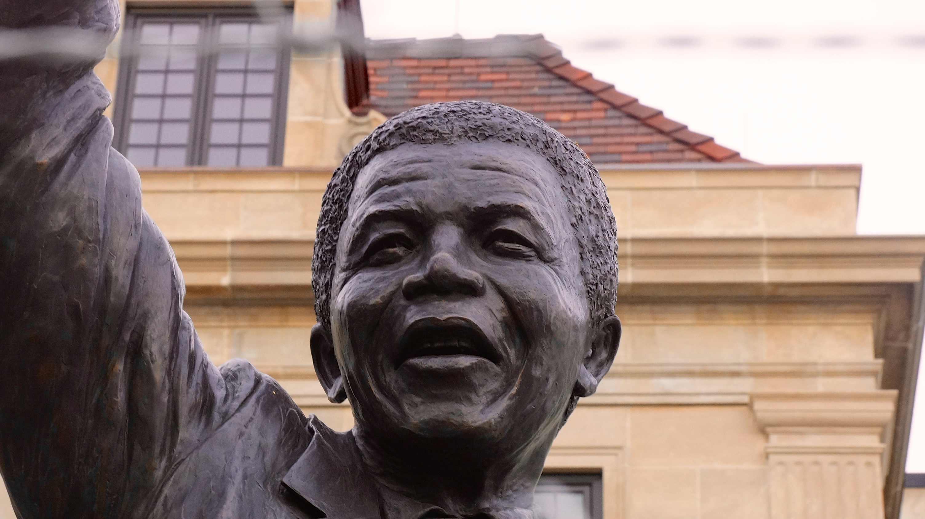 A statue of Nelson Mandela in front of the South African Embassy in Washington, DC. Photo: Ted Eytan / flickr