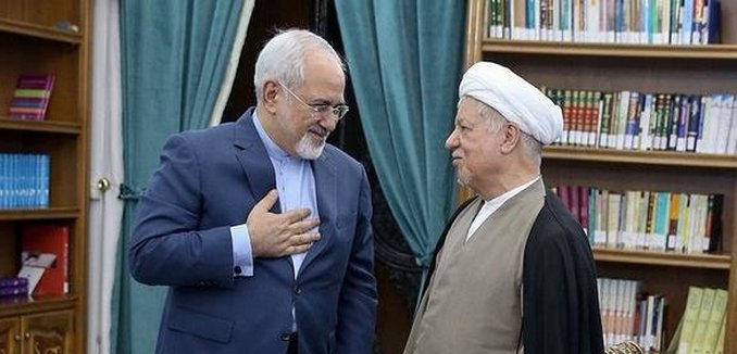 Iranian (ex-)FM Zarif with former Pres. Rafsanjani