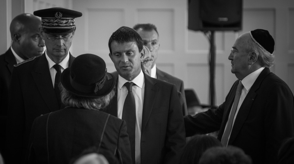 French Prime Minister Manuel Valls at the funeral of French Jewish community leader Jean Kahn, August 20, 2013. Photo: Claude Truong-Ngoc / Wikimedia