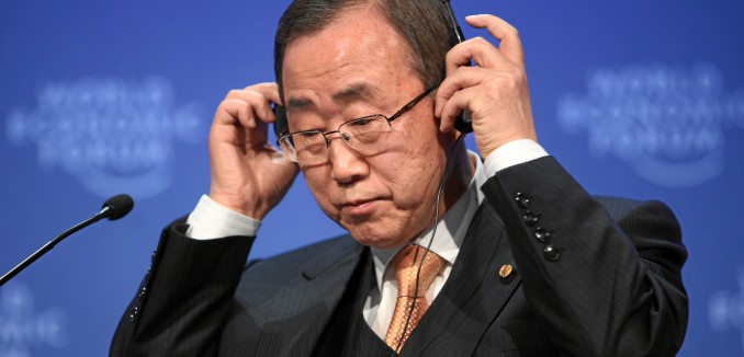 Ban Ki-moon, Secretary-General of the United Nations, speaks at the World Economic Forum in Davos, January 29, 2009. Photo: World Economic Forum / Wikimedia
