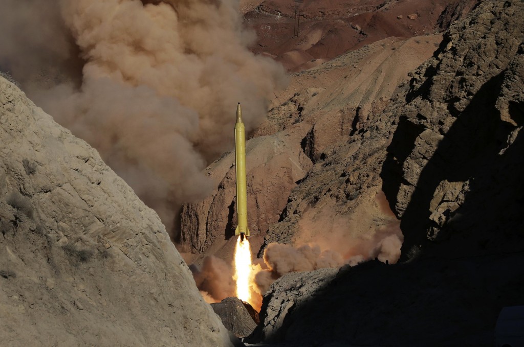 A ballistic missile is launched and tested in an undisclosed location in Iran, March 2016. Photo: Fars News